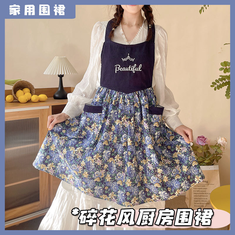 Corduroy apron beautiful for w - đánh giá và giá Home Cooking Work