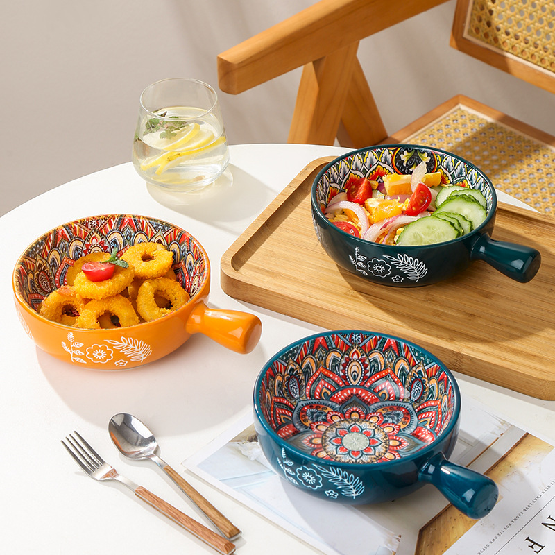 Polka Dot Ceramic Bowls Fruit  - đánh giá và giá Home Cooking Recipe